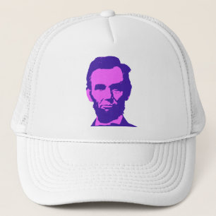 Abraham Lincoln in roze en Paars Trucker Pet