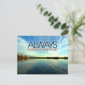 Abraham Lincoln Inspirerend citaat "Altijd" Briefkaart (Staand voorkant)