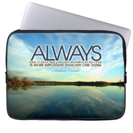 Abraham Lincoln Inspirerend citaat "Altijd" Laptop Sleeve