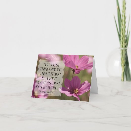 Abraham Lincoln Inspirerend citaat "De toekomst" Bedankkaart (Voorkant)