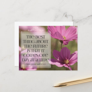 Abraham Lincoln Inspirerend citaat "De toekomst" Briefkaart