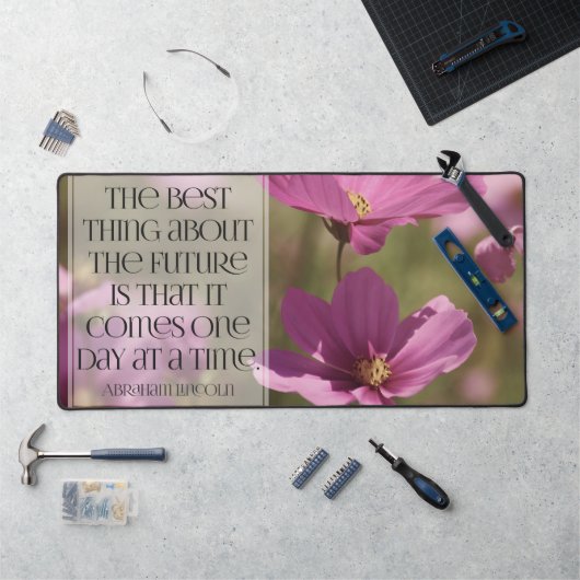 Abraham Lincoln Inspirerend citaat "De toekomst" Bureaumat (Werkstation)