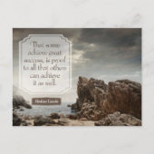 Abraham Lincoln Inspirerend citaat "Succes" Briefkaart (Voorkant)
