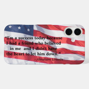 Abraham Lincoln Inspirerend Friend Quote Amerikaan iPhone 16 Plus Hoesje