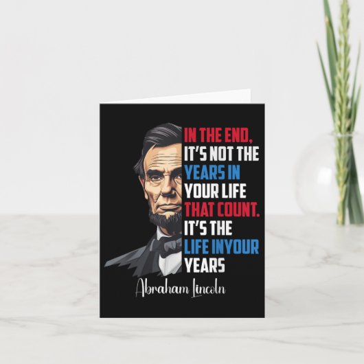 Abraham Lincoln Inspirerend Quote Civil W Kaart (Voorkant)