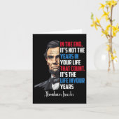 Abraham Lincoln Inspirerend Quote Civil W Kaart (Gele Bloem)