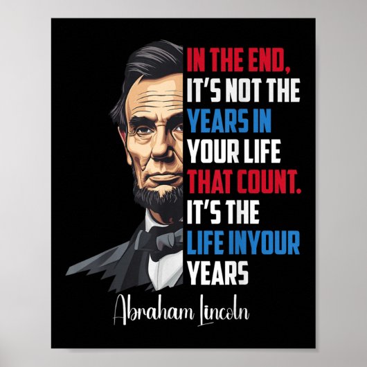 Abraham Lincoln Inspirerend Quote Civil W Poster (Voorkant)