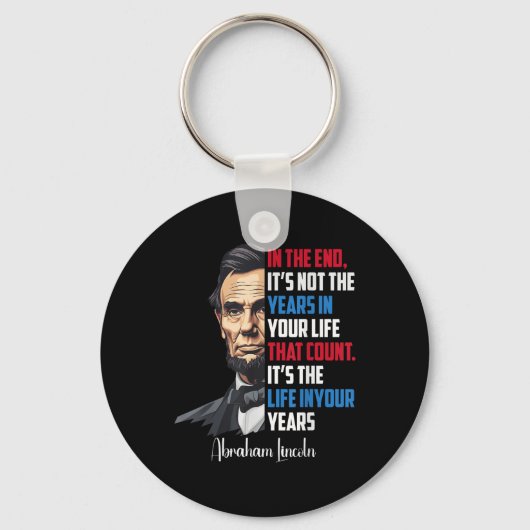 Abraham Lincoln Inspirerend Quote Civil W Sleutelhanger (Voorkant)