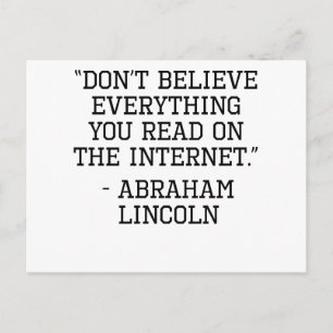 Abraham Lincoln Internet Quote Briefkaart