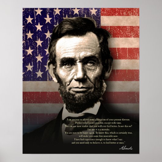 Abraham Lincoln - "Je bent er zeker van dat je wee Poster (Voorkant)
