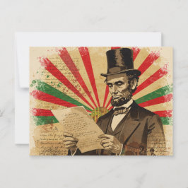 Abraham Lincoln Juneteenth Briefkaart