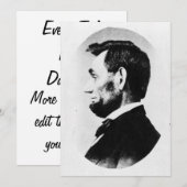 Abraham Lincoln Kaart (Voorkant / Achterkant)