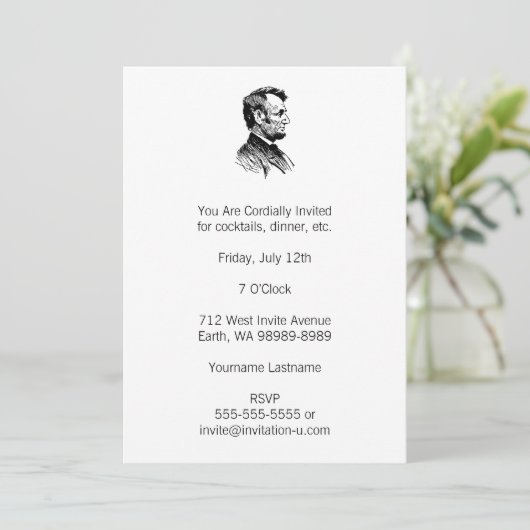 Abraham Lincoln Kaart (Staand voorkant)