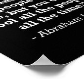 Abraham Lincoln kan het volk niet voor de gek houd Poster (Hoek)