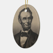 Abraham Lincoln Keramisch Ornament (Links)