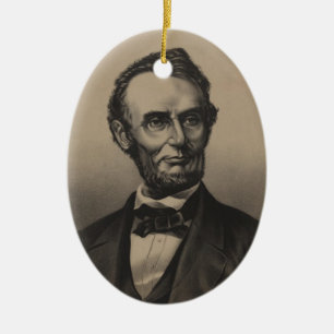 Abraham Lincoln Keramisch Ornament