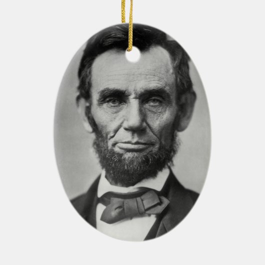 Abraham Lincoln Keramisch Ornament (Achterkant)