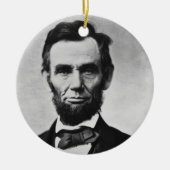 Abraham Lincoln Keramisch Ornament (Voorkant)