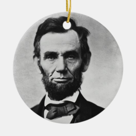Abraham Lincoln Keramisch Ornament (Voorkant)