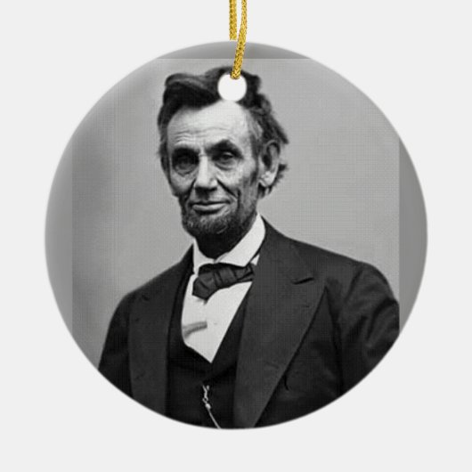 Abraham Lincoln Keramisch Ornament (Voorkant)