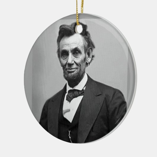 Abraham Lincoln Keramisch Ornament (Links)