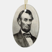 Abraham Lincoln Keramisch Ornament (Links)