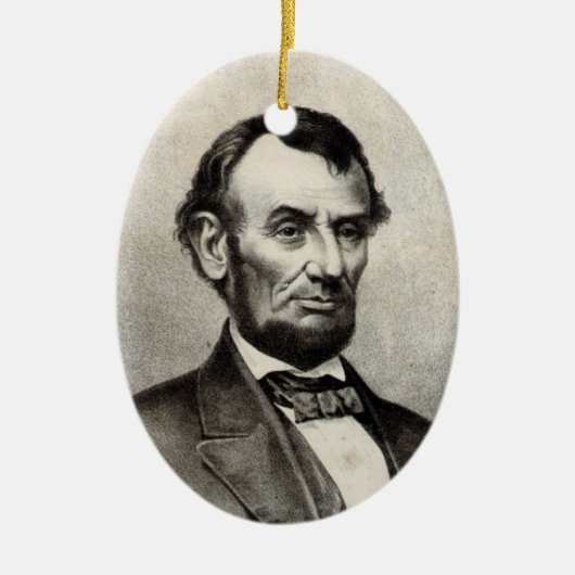 Abraham Lincoln Keramisch Ornament (Voorkant)