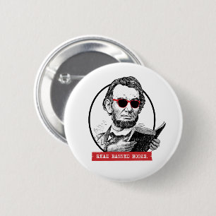 Abraham Lincoln leest verboden boeken Ronde Button 5,7 Cm