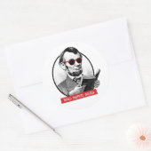 Abraham Lincoln leest verboden boeken Ronde Sticker (Envelop)