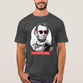 Abraham Lincoln leest verboden boeken T-shirt (Voorkant)
