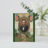 Abraham Lincoln & Log Cabin in Kentucky Briefkaart (Staand voorkant)