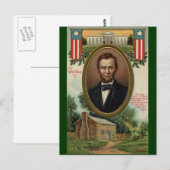 Abraham Lincoln & Log Cabin in Kentucky Briefkaart (Voorkant / Achterkant)