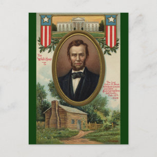 Abraham Lincoln & Log Cabin in Kentucky Briefkaart