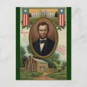 Abraham Lincoln & Log Cabin in Kentucky Briefkaart (Voorkant)