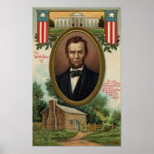 Abraham Lincoln & Log Cabin in Kentucky Poster (Voorkant)