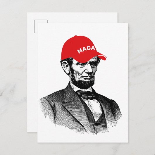 Abraham Lincoln MAGA Briefkaart (Voorkant / Achterkant)
