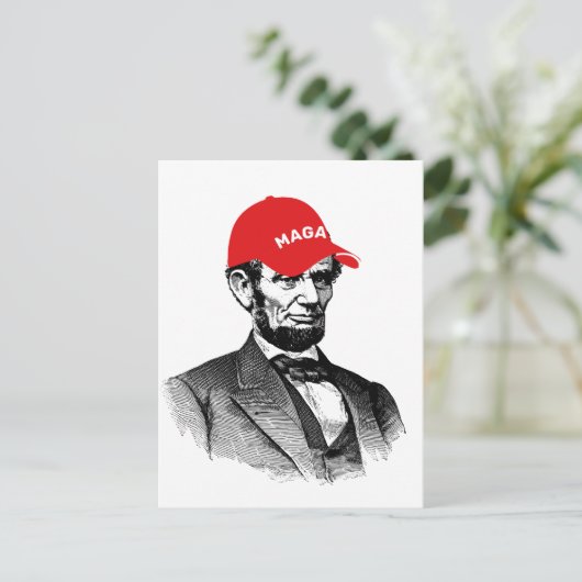 Abraham Lincoln MAGA Briefkaart (Staand voorkant)