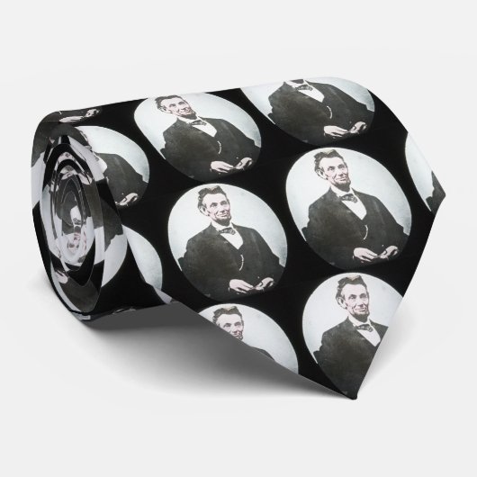 Abraham Lincoln  Magic Lantern Slide Stropdas (Opgerold)