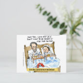 Abraham Lincoln & Mary Todd Breakfast in bed Briefkaart (Staand voorkant)