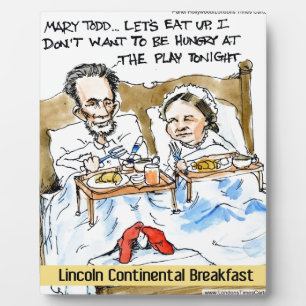 Abraham Lincoln & Mary Todd Breakfast in bed Fotoplaat