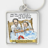 Abraham Lincoln & Mary Todd Breakfast in bed Sleutelhanger (Voorkant)