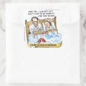 Abraham Lincoln & Mary Todd Breakfast in bed Vierkante Sticker (Tas)