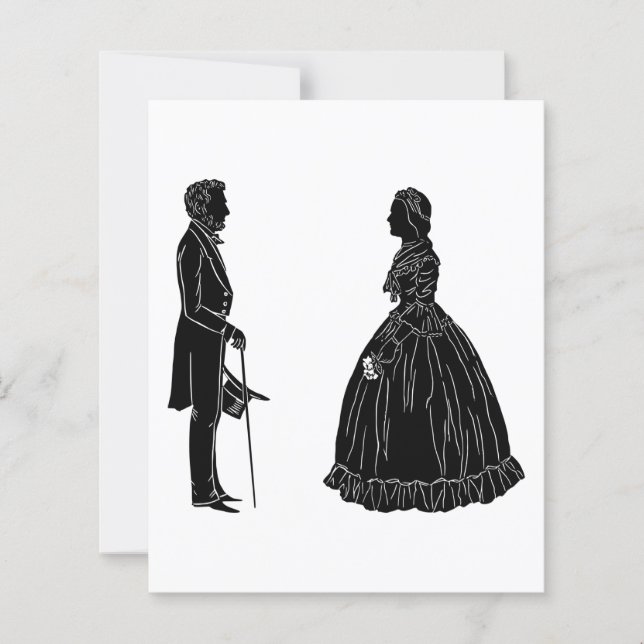 abraham lincoln mary todd lincoln silhouet (Voorkant)