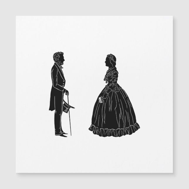 abraham lincoln mary todd lincoln silhouet (Voorkant)