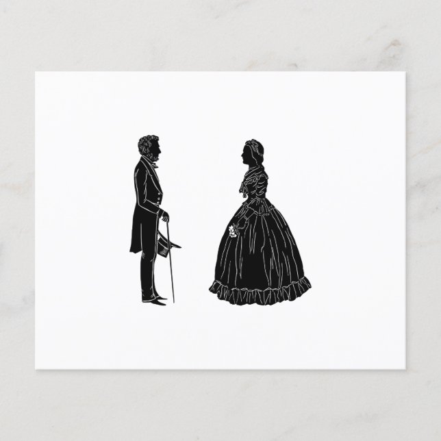 abraham lincoln mary todd lincoln silhouet (Voorkant)