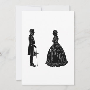 abraham lincoln mary todd lincoln silhouet aankondiging