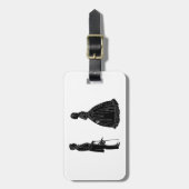 abraham lincoln mary todd lincoln silhouet bagagelabel (Voorkant verticaal)