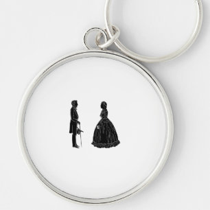 abraham lincoln mary todd lincoln silhouet ballo sleutelhanger