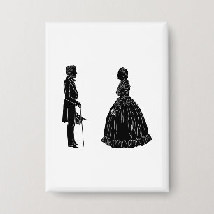abraham lincoln mary todd lincoln silhouet button