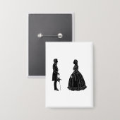 abraham lincoln mary todd lincoln silhouet button (Voorkant / Achterkant)